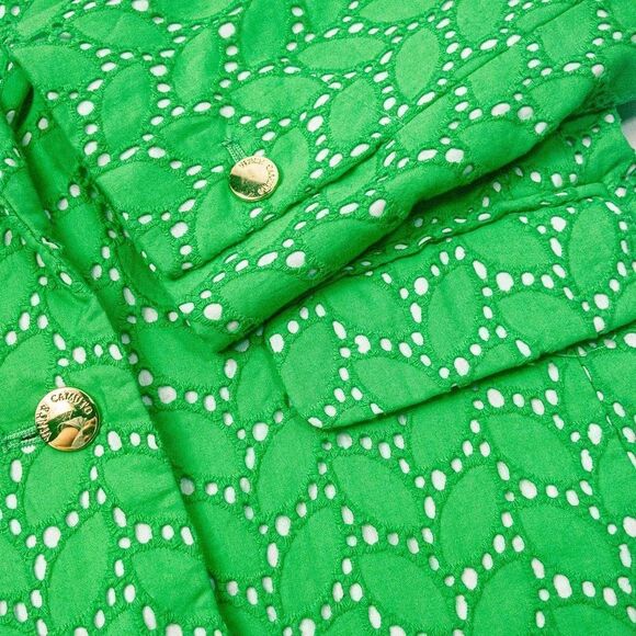 Vince Camuto Spring Green Eyelet Lace Suit Jacket Sz 0 - Picture 7 of 14
